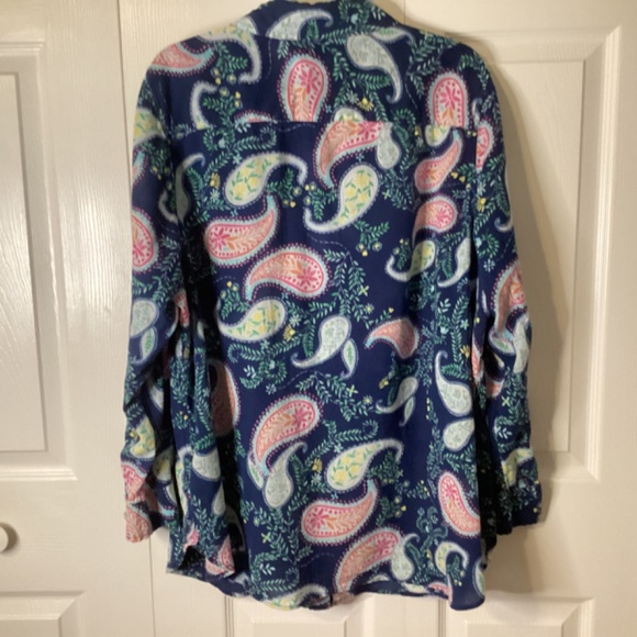 Talbots Plus Paisley Button Down Shirt Size 2X - Picture 3 of 4
